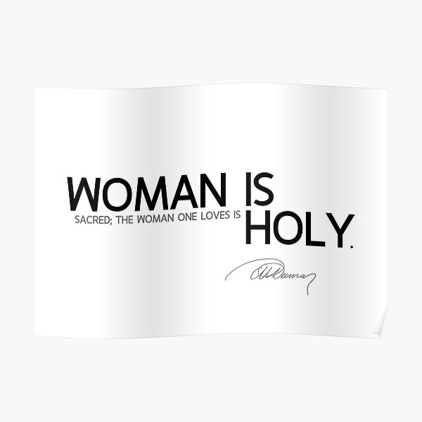 woman is holy - alexandre dumas Poster