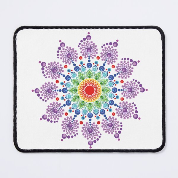 Item preview, rainbow mandala designed and sold by BranwenArt.