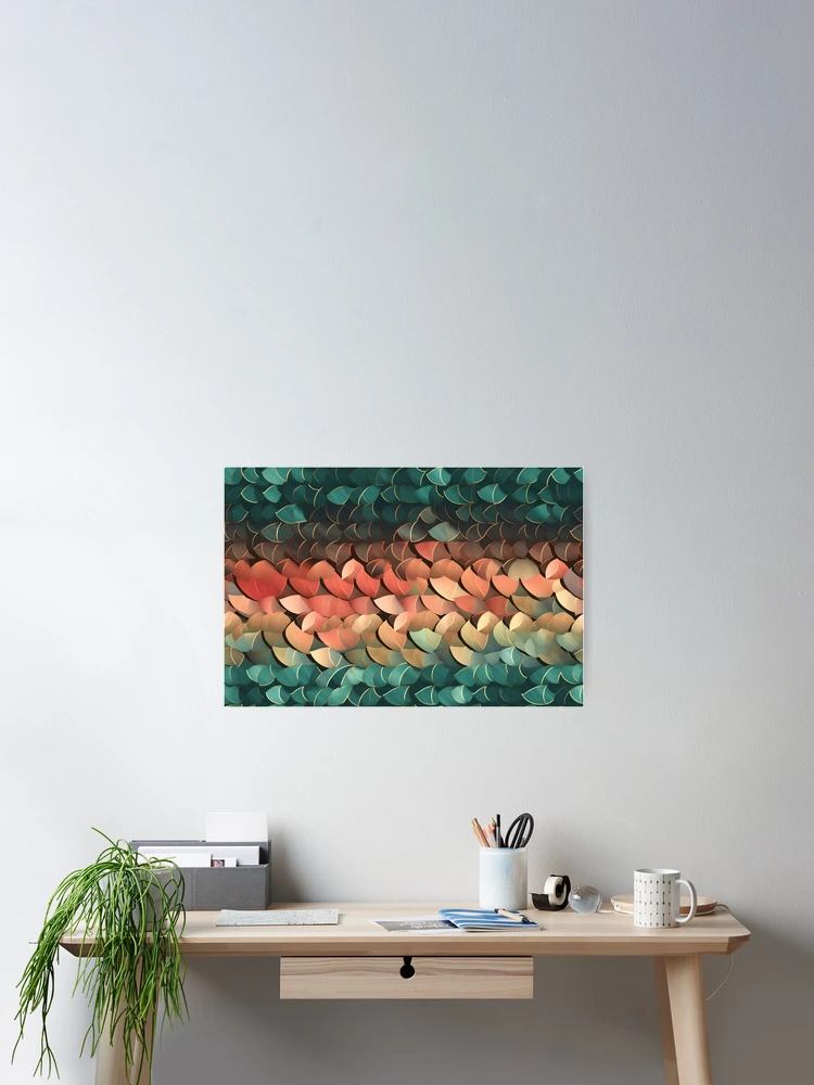 Thumbnail 2 of 3, Poster, Fishscales Pattern designed and sold by SideSignal.
