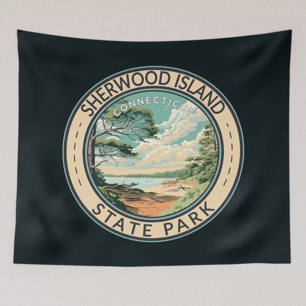 Item preview, Sherwood Island State Park Connecticut Travel Art Badge designed and sold by KrisSidDesigns.