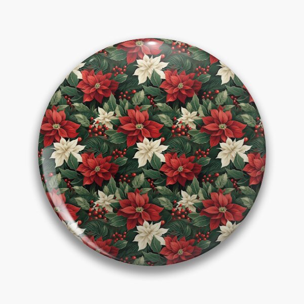 Aperçu de l'œuvre Floraison de Noël : motif poinsettia et houx créée et vendue par BloomPattern.