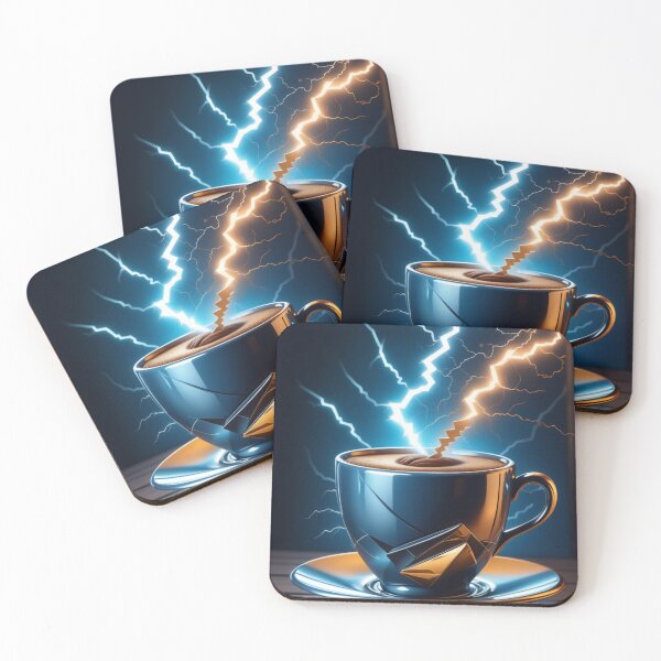 Item preview, For the Love of Coffee - Epic Beauty - Elegant Coffee Mug Cup with Steam Lightning Bolts designed and sold by Butler in the Home.
