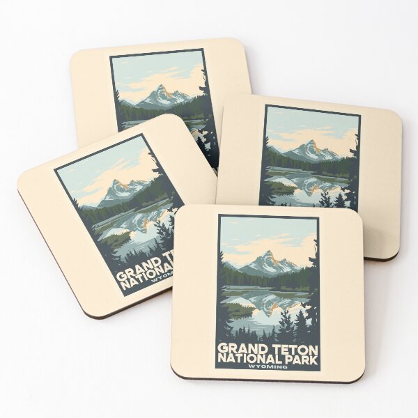 Item preview, A Vintage Travel Art of the Grand Teton National Park - Wyoming - US  designed and sold by GoodOldVintage.