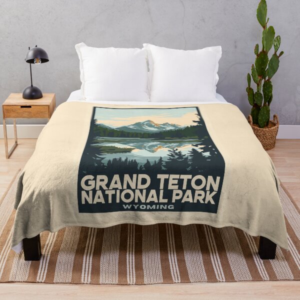 Item preview, A Vintage Travel Art of the Grand Teton National Park - Wyoming - US  designed and sold by GoodOldVintage.