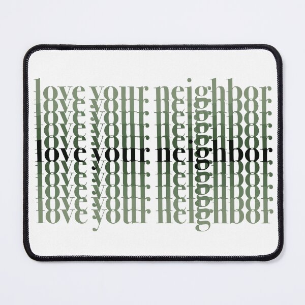 Item preview, Love Your Neighbor Shadows Green and Black designed and sold by lbestdesigns.