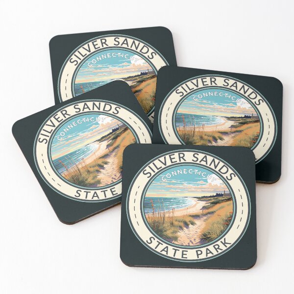 Item preview, Silver Sands State Park Connecticut Travel Art Badge designed and sold by KrisSidDesigns.