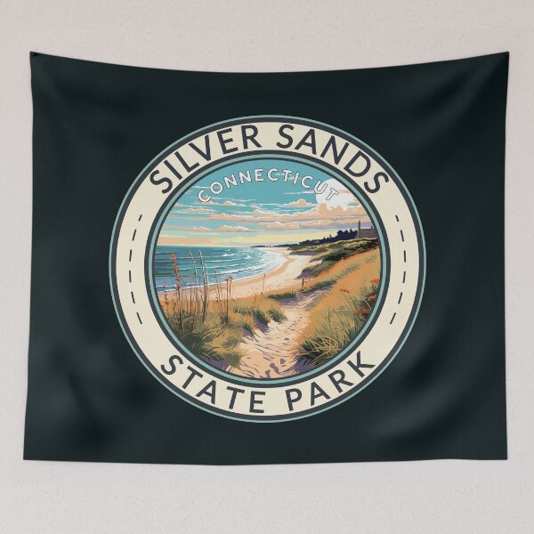Item preview, Silver Sands State Park Connecticut Travel Art Badge designed and sold by KrisSidDesigns.