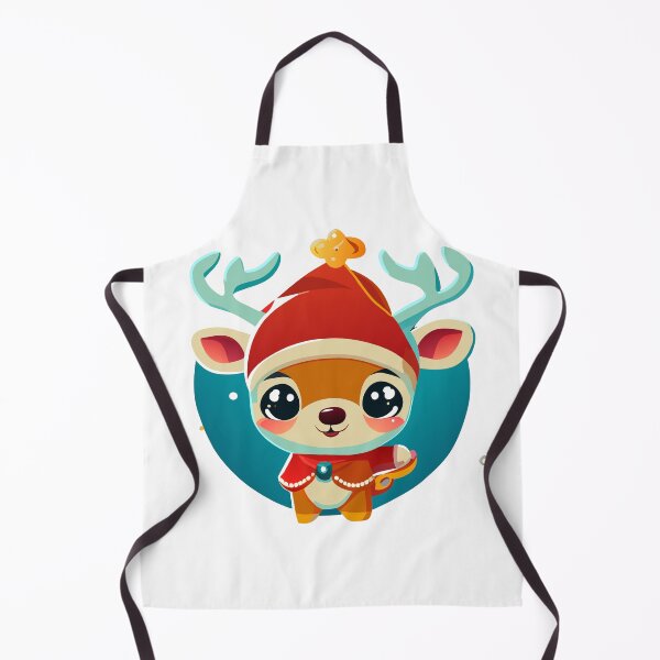 Item preview, Cute Baby Christmas Reindeer in Santa Costume Cartoon Art designed and sold by SemARTDesign.