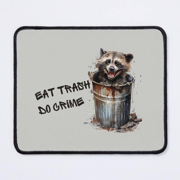 Item preview, Eat Trash Do Crime raccoon in a garbage can designed and sold by Remek-Design.