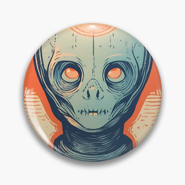 Item preview, Soviet Space Program- Alien Skull Stamp 17 designed and sold by octoboobs.