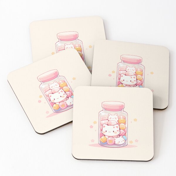 Item preview, Cute Kawaii Kitty Antidepressant Cat designed and sold by CozyKawaiiArt.