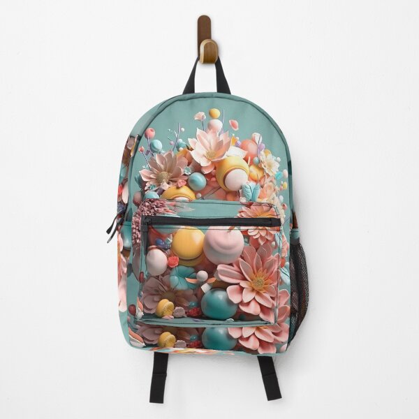 Item preview, Dreamy Floral Donut 2 - 3D Render in Pastel Colors designed and sold by PoppinArtFox.
