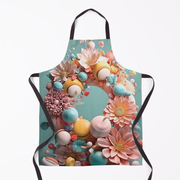 Item preview, Dreamy Floral Donut 2 - 3D Render in Pastel Colors designed and sold by PoppinArtFox.