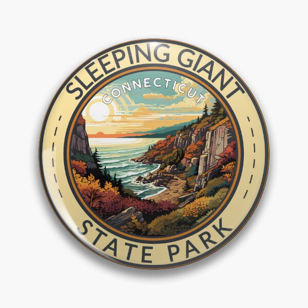 Item preview, Sleeping Giant State Park Connecticut Travel Art Badge designed and sold by KrisSidDesigns.
