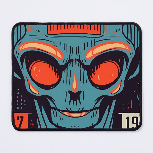 Item preview, Soviet Space Program- Alien Skull Stamp 18 designed and sold by octoboobs.