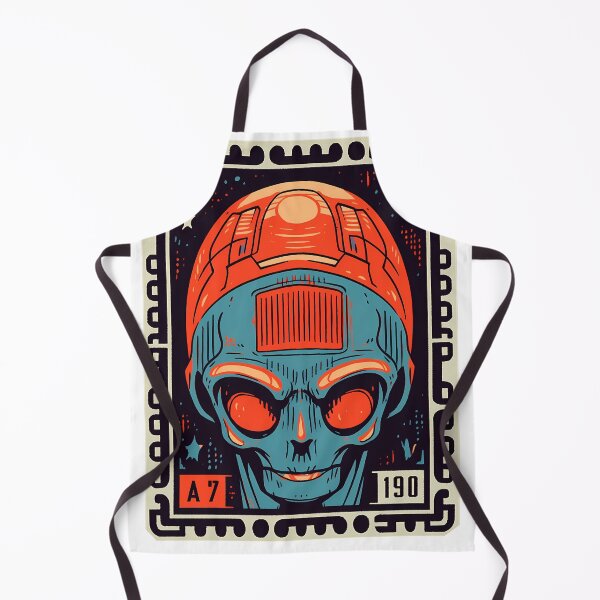 Item preview, Soviet Space Program- Alien Skull Stamp 18 designed and sold by octoboobs.