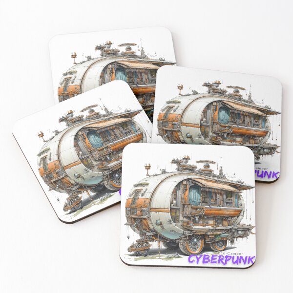 Item preview,  Cyberpunk eco-camper design drawing designed and sold by EcoCamper.