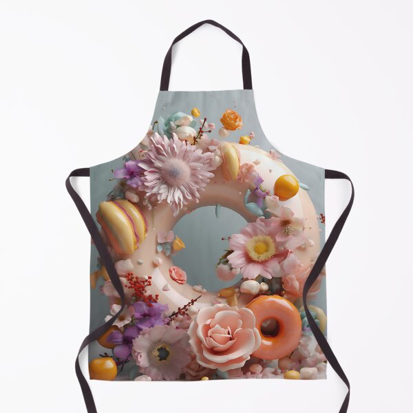 Item preview, Flowery donut - 3D render in pastel colors designed and sold by PoppinArtFox.