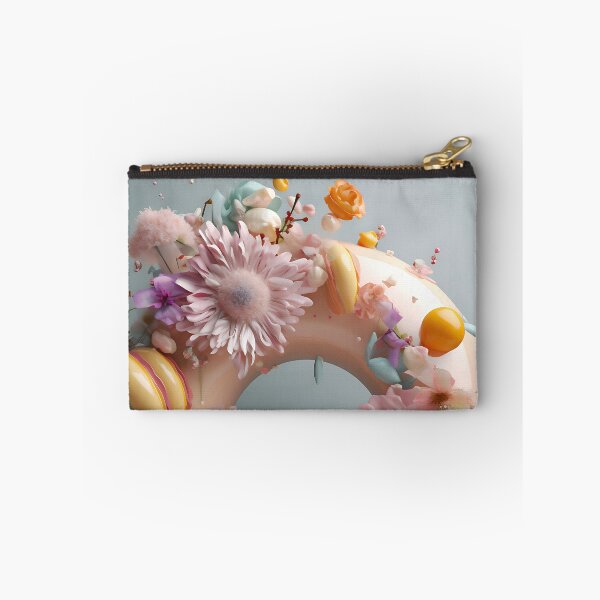 Item preview, Flowery donut - 3D render in pastel colors designed and sold by PoppinArtFox.
