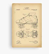 1908 Roller-skates Patent history invention Canvas Print