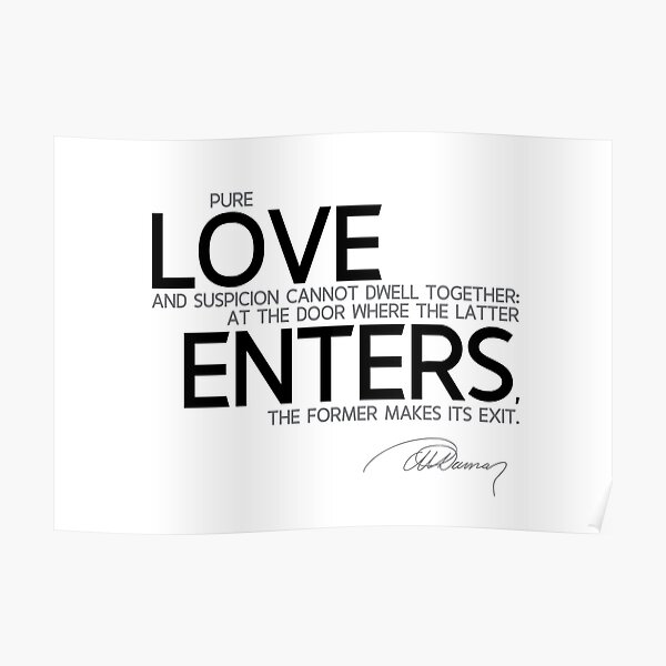 love enters - alexandre dumas Poster