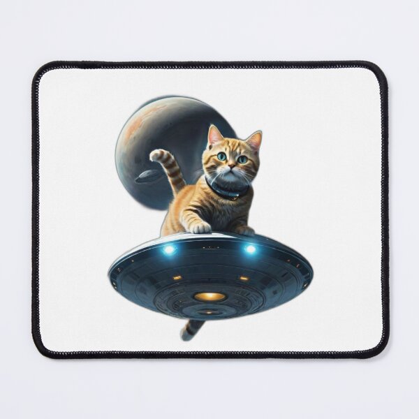 Item preview, Cat Ufo Selfie, Cat Selfie With Flying Saucer Funny Cat designed and sold by Mayalogo.