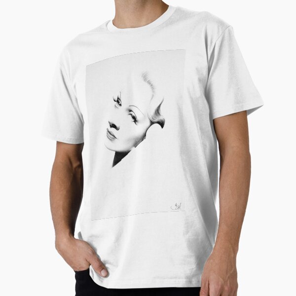 Marlene Dietrich Minimal Portrait Premium T-Shirt