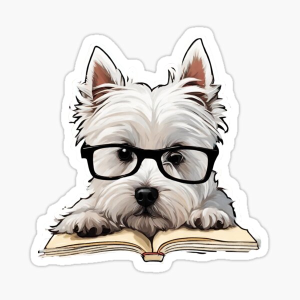 Item preview, Reading Westie designed and sold by ColourCove .