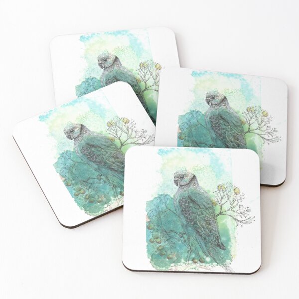 Item preview, Drawing of a bird with berries on an ink background designed and sold by Designed-by-Bex.