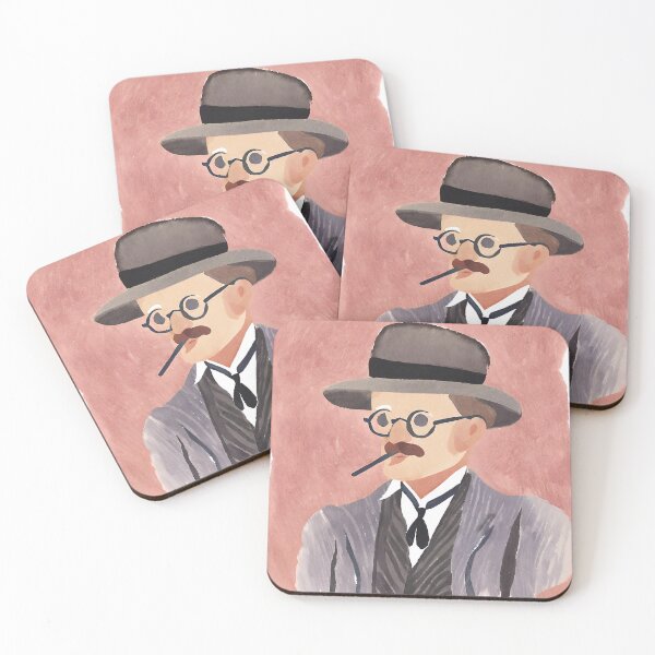 Item preview, James Joyce Watercolor Portrait designed and sold by Promethean Fire Print Shop.