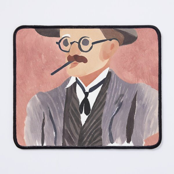 Item preview, James Joyce Watercolor Portrait designed and sold by Promethean Fire Print Shop.