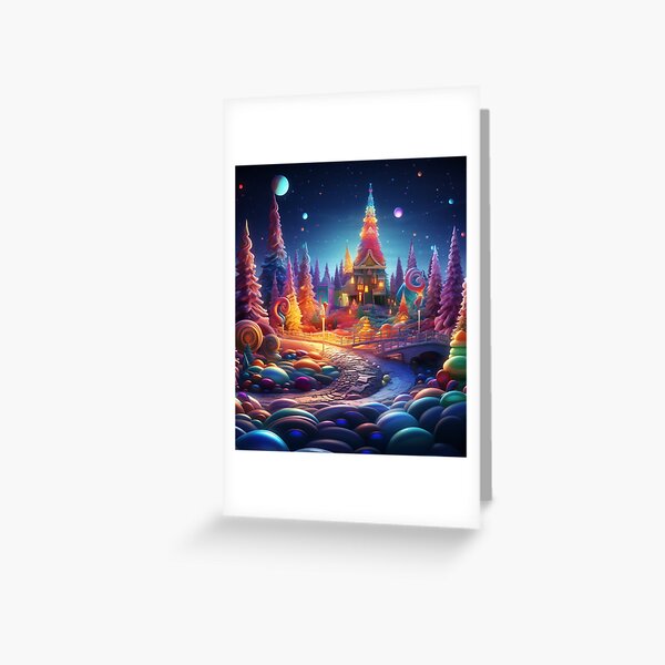 Item preview, Colorful Abstract Christmas Scene designed and sold by RDAInspired.