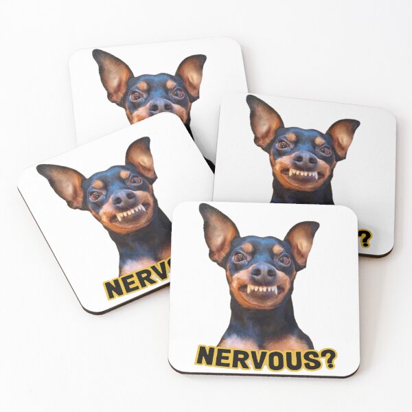 Item preview, Pinsche funny nervous dog  designed and sold by shacalacah.