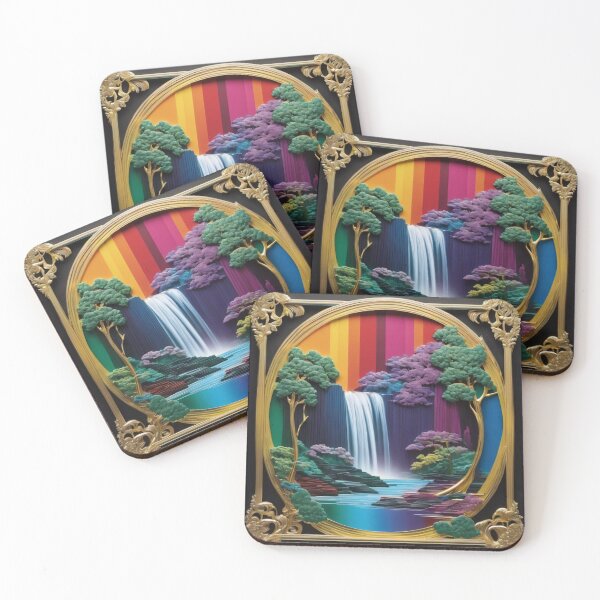 Item preview, Embossed Rainbow Waterfall designed and sold by shutterrudder.
