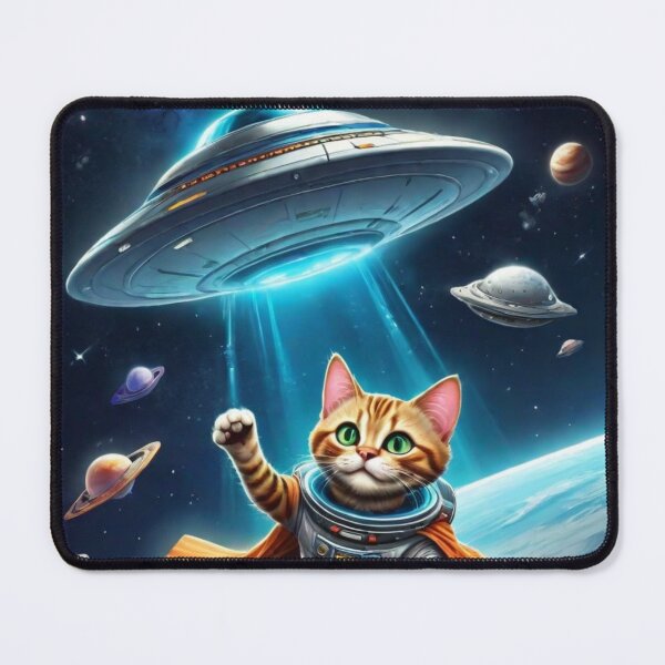 Item preview, Cat Ufo Selfie, Cat Selfie With Flying Saucer Funny Cat designed and sold by Mayalogo.