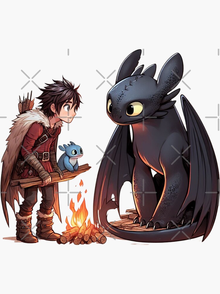 Hiccup and toothless with baby dragon shop