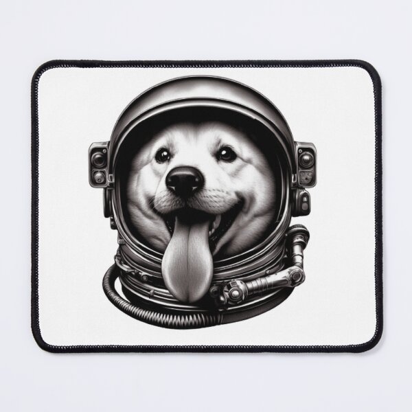 Item preview, Astronaut Dog with Tongue Out designed and sold by AbsurdPanda.