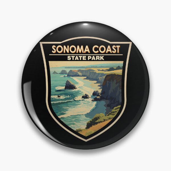 Item preview, Sonoma Coast State Park California Vintage Badge designed and sold by KrisSidDesigns.