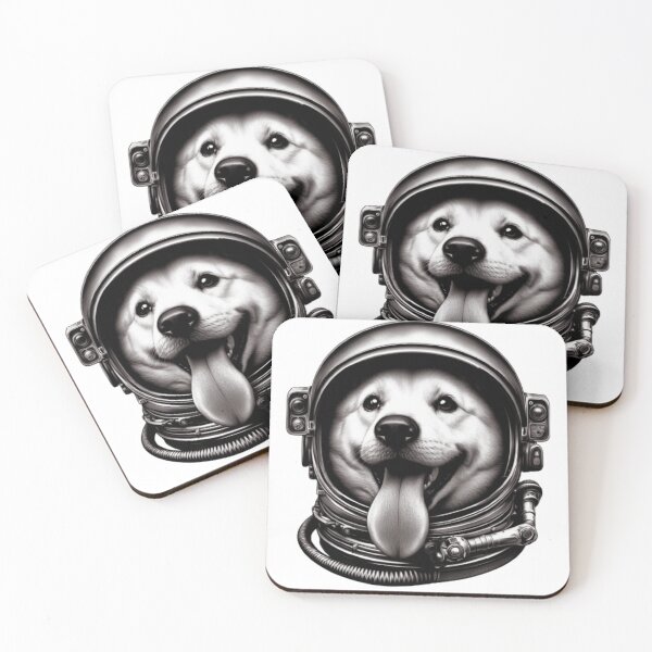 Item preview, Astronaut Dog with Tongue Out designed and sold by AbsurdPanda.