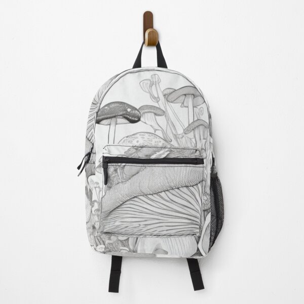 Item preview, Nature Landscape Mushroom Black and White designed and sold by chigara.