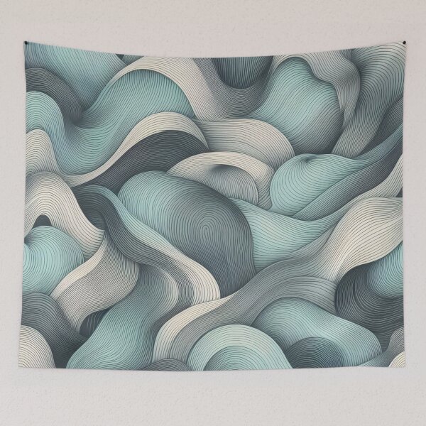 Item preview, Waves and stripes 2 designed and sold by blackwhiteblue.