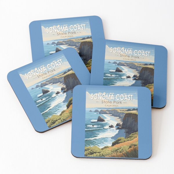Item preview, Sonoma Coast State Park California Travel Art Vintage designed and sold by KrisSidDesigns.