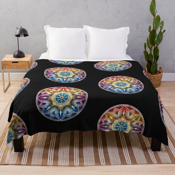 Item preview, Stained Glass Rainbow Mosaic Mandala designed and sold by DigitalityArt.