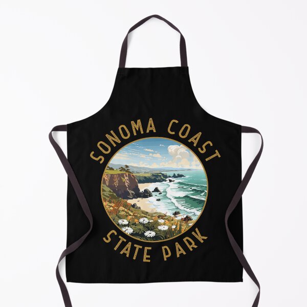Item preview, Sonoma Coast State Park California Retro Distressed Circle designed and sold by KrisSidDesigns.