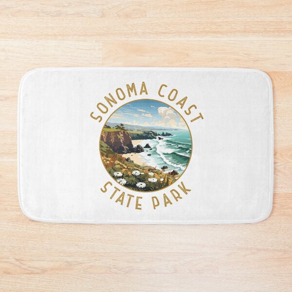 Item preview, Sonoma Coast State Park California Retro Distressed Circle designed and sold by KrisSidDesigns.