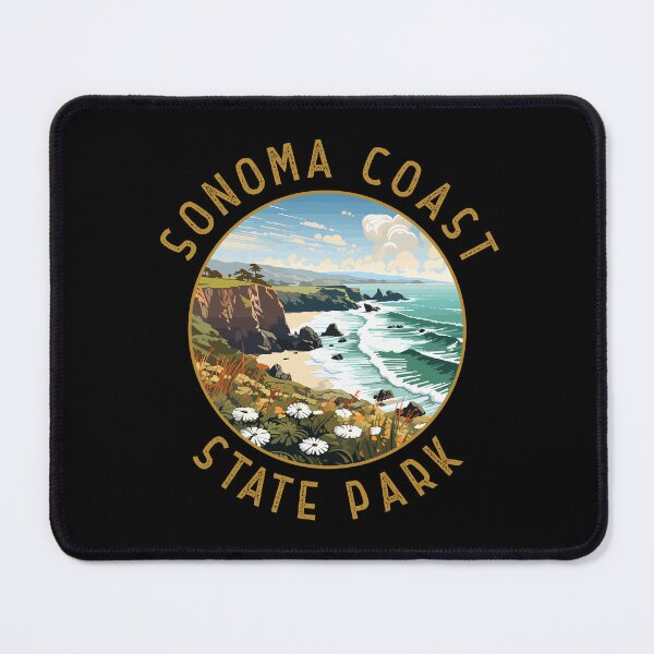 Item preview, Sonoma Coast State Park California Retro Distressed Circle designed and sold by KrisSidDesigns.