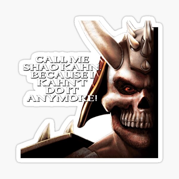 Sticker face shao kahn Poster for Sale by RandyMorales