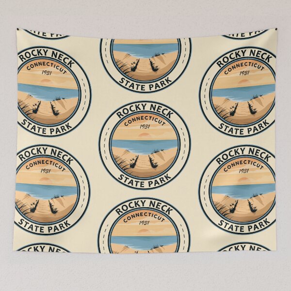 Item preview, Rocky Neck State Park Connecticut Travel Art Badge designed and sold by KrisSidDesigns.