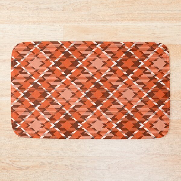 Item preview, Orange and white checkered plaid pattern designed and sold by Osting.