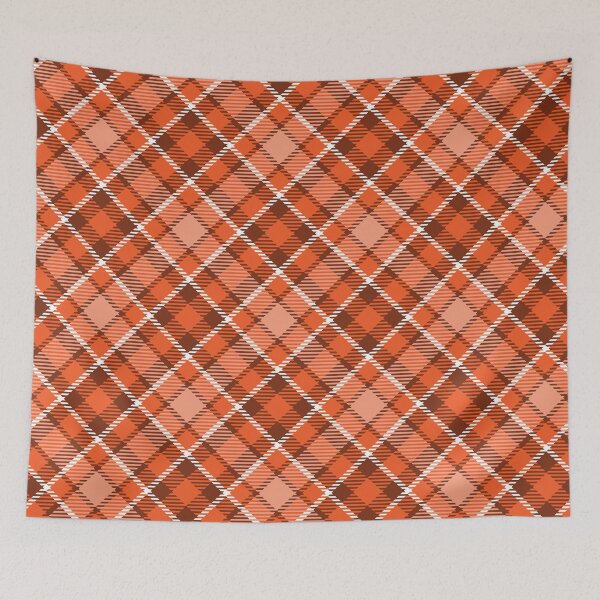 Item preview, Orange and white checkered plaid pattern designed and sold by Osting.